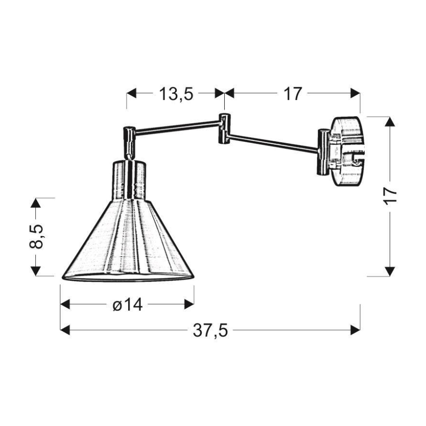 Nástenná lampa COPENHAGEN 1xE14/40W/230V
