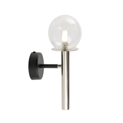 Nástenná lampa DAISY 1xG9/12W/230V lesklý chróm/čierna/číra