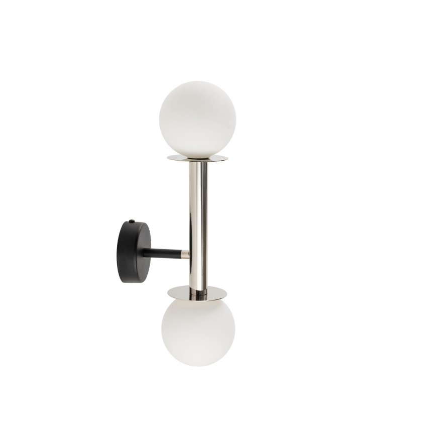 Nástenná lampa DAISY 2xG9/12W/230V lesklý chróm/čierna/biela