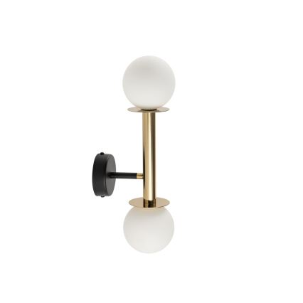 Nástenná lampa DAISY 2xG9/12W/230V zlatá/čierna/biela