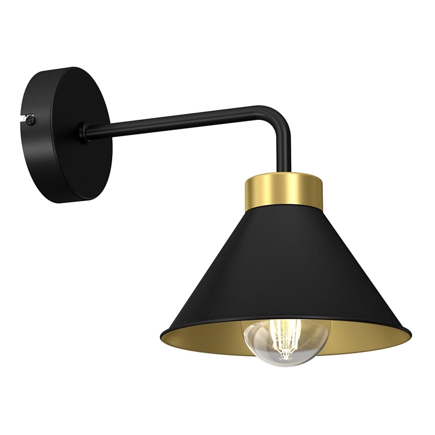 Nástenná lampa DEMET 1xE27/60W/230V čierna/zlatá