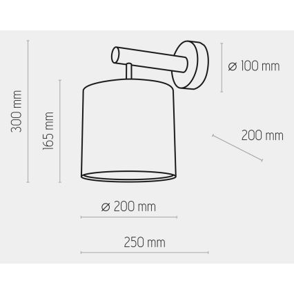 Nástenná lampa DEVA 1xE27/60W/230V biela/drevo