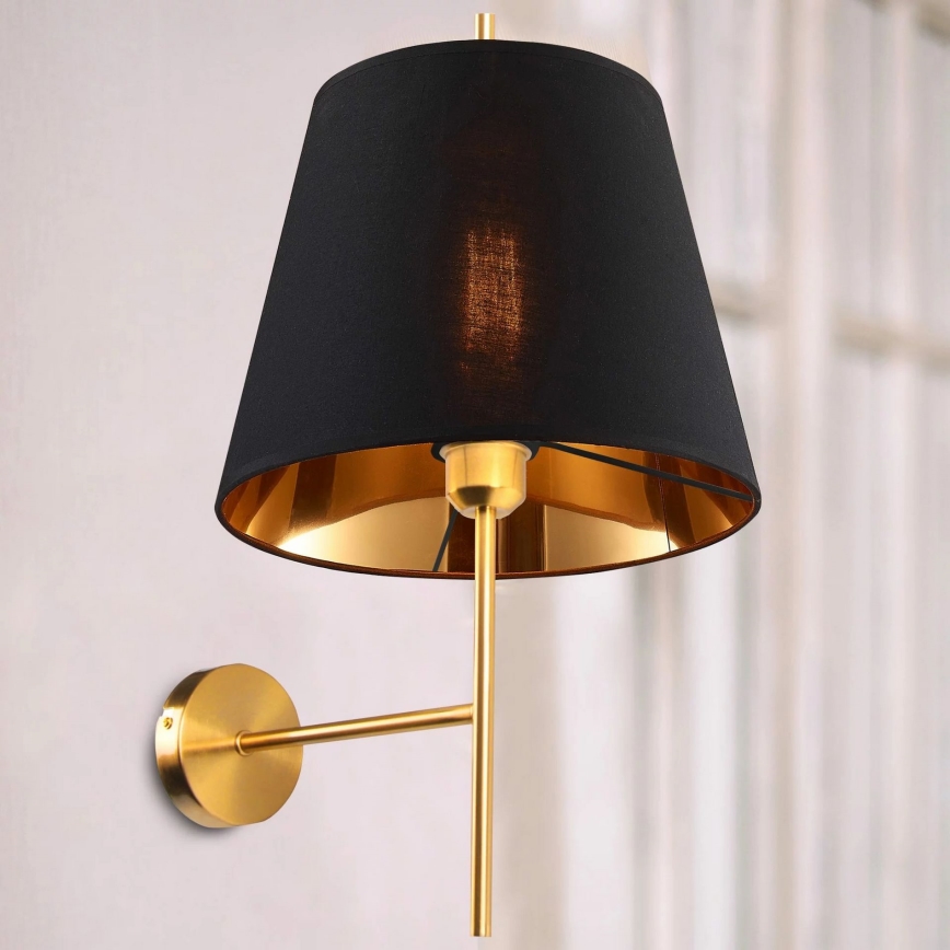 Nástenná lampa ELENA 1xE27/20W/230V čierna