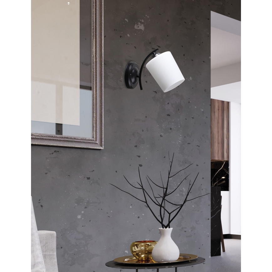 Nástenná lampa ESNYR 1xE27/40W/230V čierna/biela