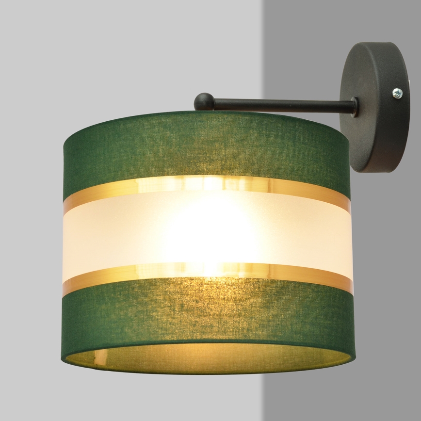 Nástenná lampa HELEN 1xE27/15W/230V zelená/zlatá