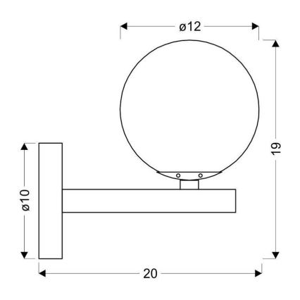 Nástenná lampa KAMA 1xG9/28W/230V čierna