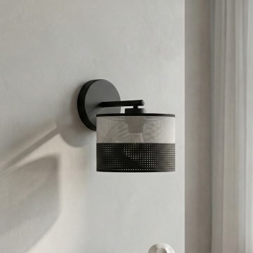 Nástenná lampa KARBON 1xE27/15W/230V čierna/šedá