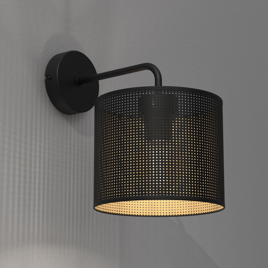Nástenná lampa LOFT SHADE 1xE27/60W/230V čierna/zlatá