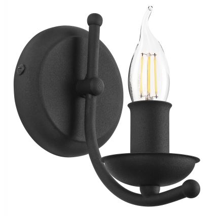 Nástenná lampa LUCY 1xE14/60W/230V čierna