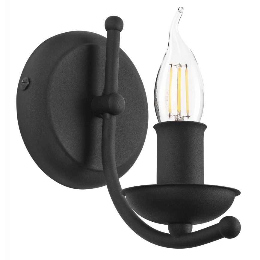 Nástenná lampa LUCY 1xE14/60W/230V čierna
