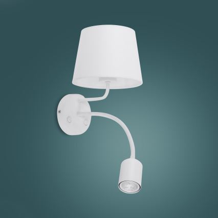 Nástenná lampa MAJA 1xE27/15W/230V + 1xGU10/10W/230V biela