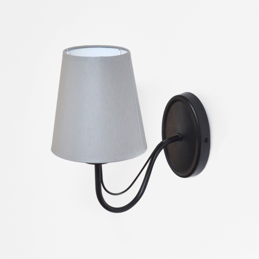 Nástenná lampa MALBO 1xE27/15W/230V šedá/čierna