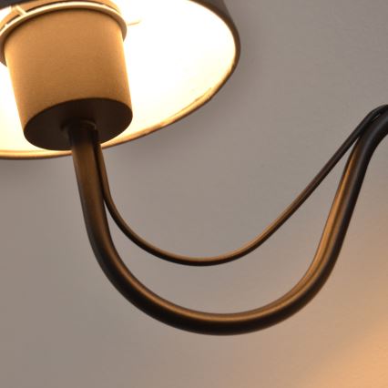 Nástenná lampa MALBO 1xE27/15W/230V šedá/čierna