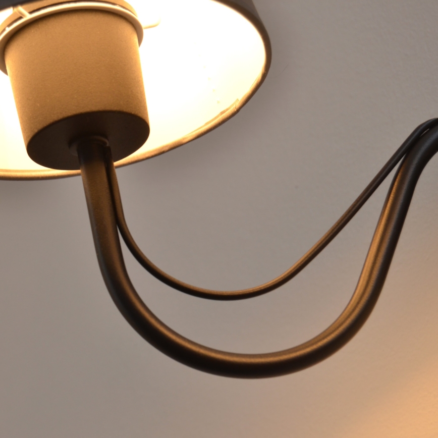 Nástenná lampa MALBO 1xE27/15W/230V šedá/čierna