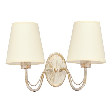Nástenná lampa MALBO 2xE27/15W/230V béžová