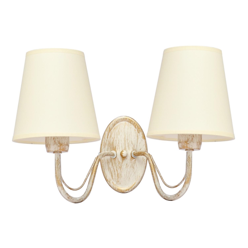 Nástenná lampa MALBO 2xE27/15W/230V béžová