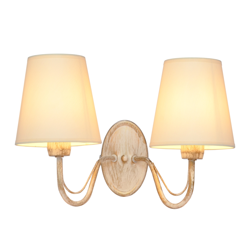 Nástenná lampa MALBO 2xE27/15W/230V béžová