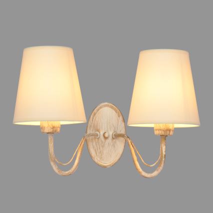 Nástenná lampa MALBO 2xE27/15W/230V béžová