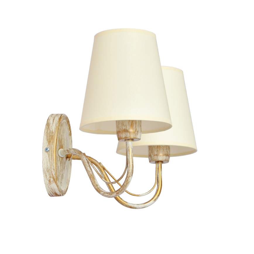 Nástenná lampa MALBO 2xE27/15W/230V béžová