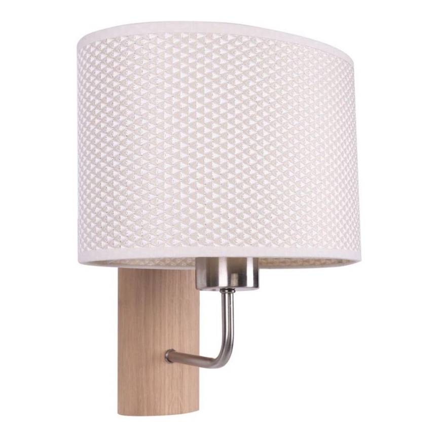 Nástenná lampa MERCEDES 1xE27/25W/230V krémová/dub
