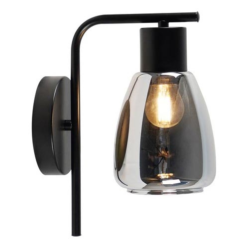 Nástenná lampa MOLDO 1xE27/40W/230V čierna/dymová čierna