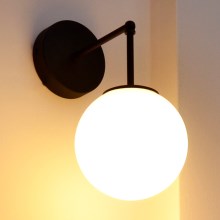 Nástenná lampa MOON 1xE27/15W/230V čierna