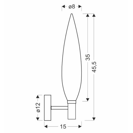 Nástenná lampa NORDIC 1xG9/5W/230V čierna/priehľadná