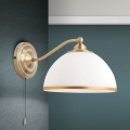 Nástenná lampa OLD LAMP 1xE27/40W/230V biela/mosadz