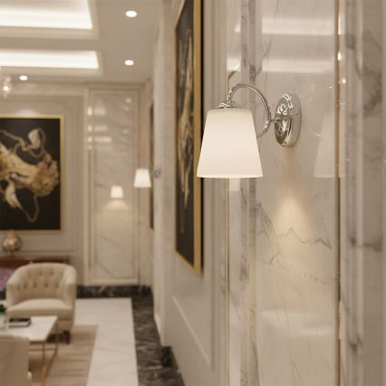 Nástenná lampa PAFOS 1xE27/15W/230V lesklý chróm