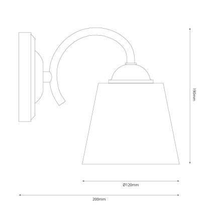 Nástenná lampa PAFOS 1xE27/15W/230V lesklý chróm