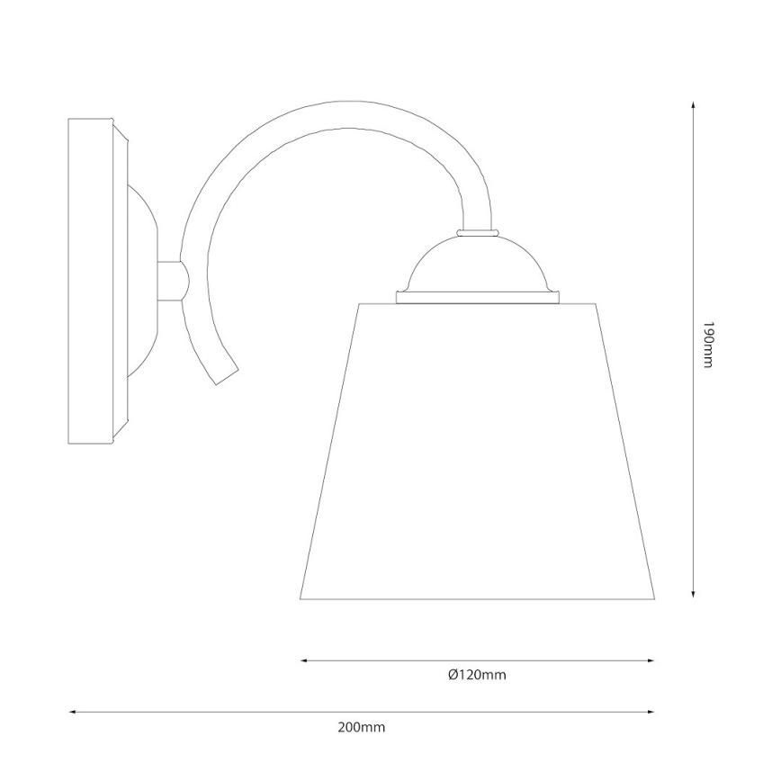 Nástenná lampa PAFOS 1xE27/15W/230V lesklý chróm