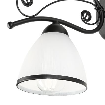 Nástenná lampa RETRO 1xE27/60W/230V čierna/biela