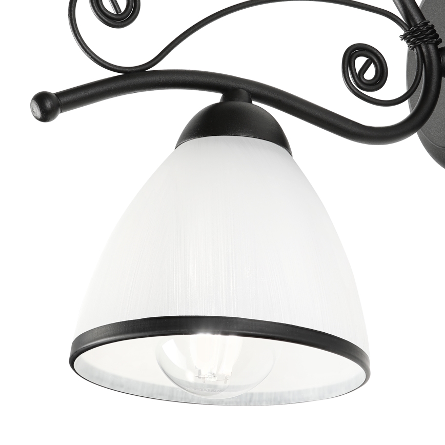 Nástenná lampa RETRO 1xE27/60W/230V čierna/biela