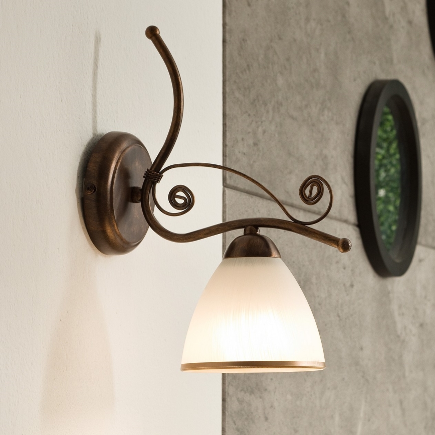Nástenná lampa RETRO II 1xE27/60W/230V bronz patina