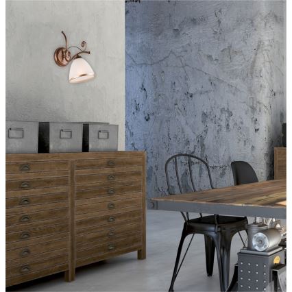 Nástenná lampa RETRO II 1xE27/60W/230V bronz patina