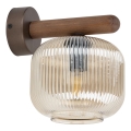 Nástenná lampa SALVIA 1xE14/10W/230V hnedá/dymová hnedá