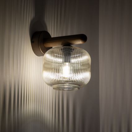 Nástenná lampa SALVIA 1xE14/10W/230V hnedá/dymová hnedá