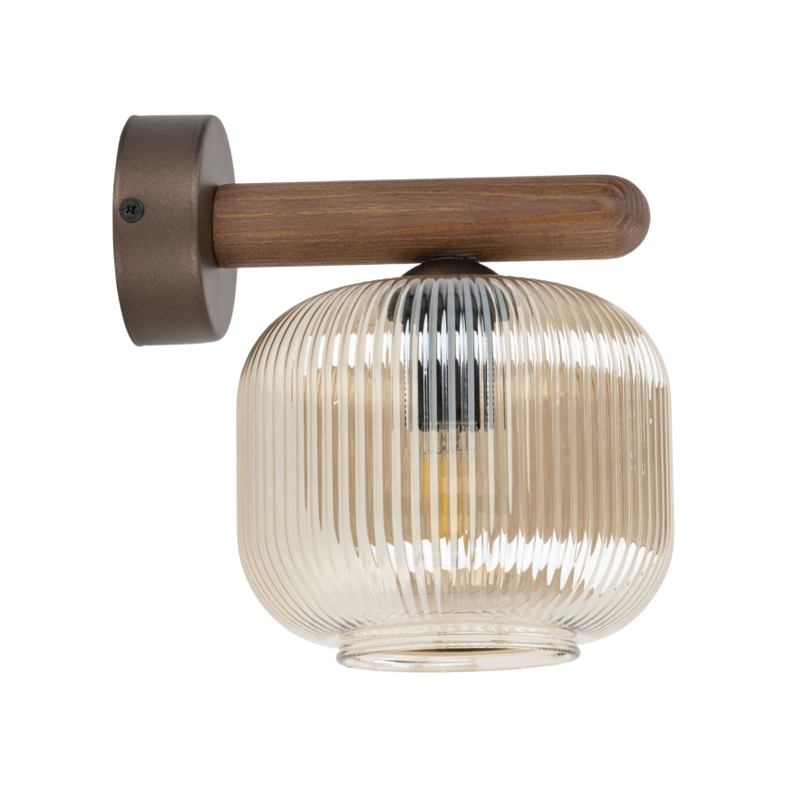 Nástenná lampa SALVIA 1xE14/10W/230V hnedá/dymová hnedá