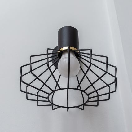 Nástenná lampa SOLANO 1xE27/15W/230V čierna/zlatá