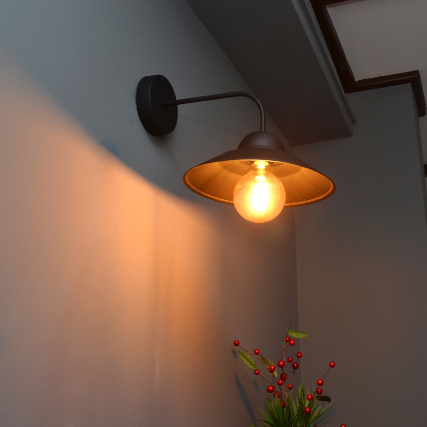 Nástenná lampa SORAPIS 1xE27/15W/230V čierna