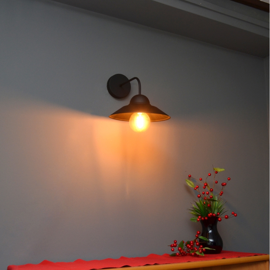 Nástenná lampa SORAPIS 1xE27/15W/230V čierna
