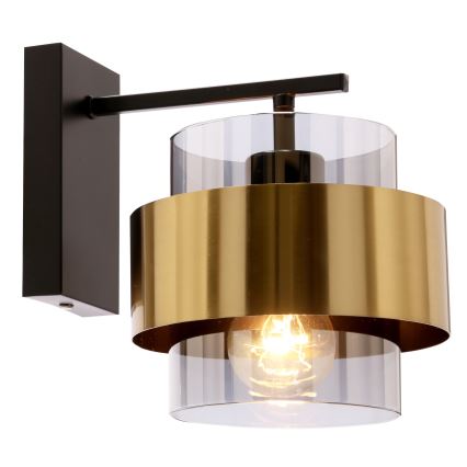 Nástenná lampa SPIEGA 1xE27/60W/230V zlatá/čierna