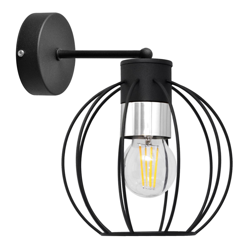 Nástenná lampa STARLIGHT 1xE27/15W/230V čierna/strieborná