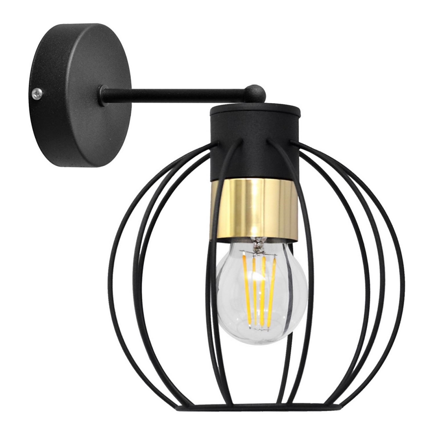 Nástenná lampa STARLIGHT 1xE27/15W/230V čierna/zlatá