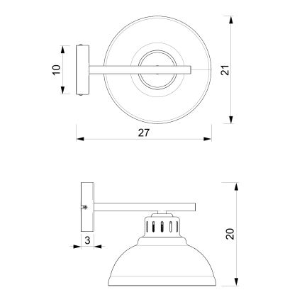 Nástenná lampa SVEN 1xE27/15W/230V biela