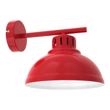 Nástenná lampa SVEN 1xE27/15W/230V červená