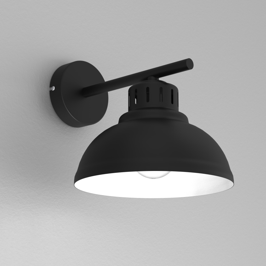 Nástenná lampa SVEN 1xE27/15W/230V čierna