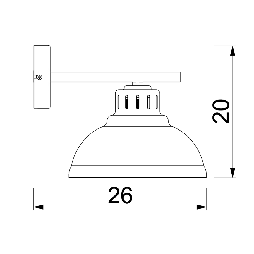 Nástenná lampa SVEN 1xE27/15W/230V čierna/zlatá