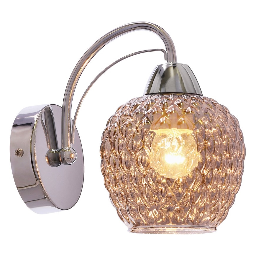 Nástenná lampa TOBIAS 1xE27/40W/230V lesklý chróm