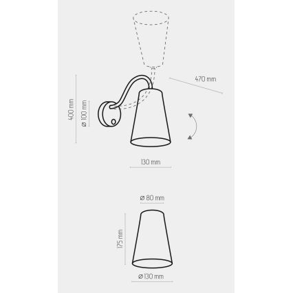 Nástenná lampa WIRE 1xE27/15W/230V čierna/zlatá